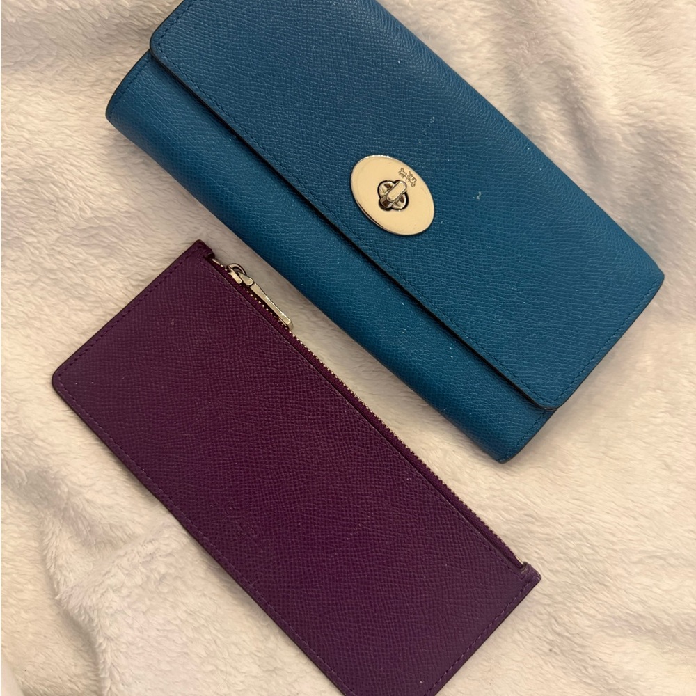 Vintage Coach Blue Leather Wallet - Picture 5 of 9